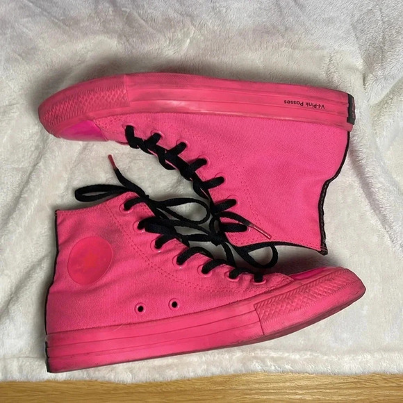 Converse X OPI V-I-Pink Passes Chuck Taylor All Star High Top Sneakers Size 6 - Picture 6 of 9